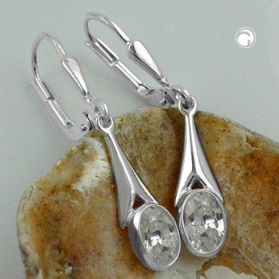 Ohrring Zirkonia weiß 925 Sterlingsilber
