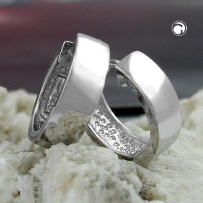 Creolen Ohrringe 45mm rhodiniert 925 Sterlingsilber