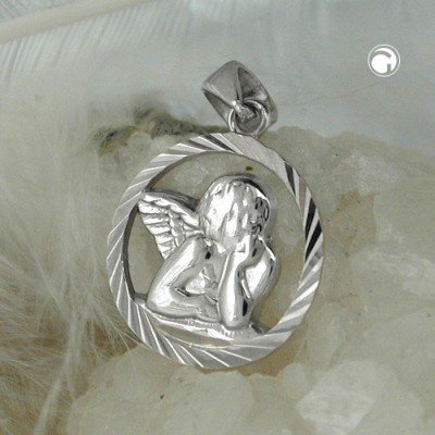 Anhänger Engel rhodiniert 925 Sterlingsilber