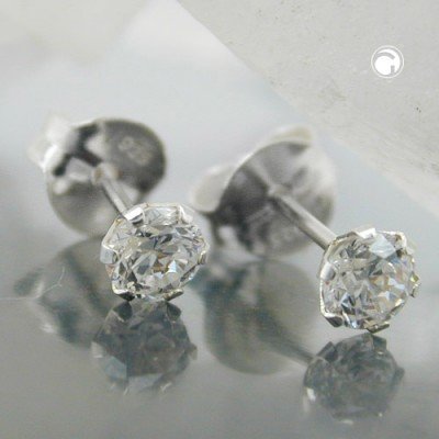Ohrstecker Zirkonia weiß 925 Sterlingsilber