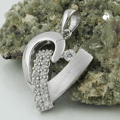 Anhänger Herz Zirkonia 925 Sterlingsilber