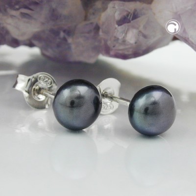 Ohrstecker ca.6mm Süßwasserperle 925 Sterlingsilber