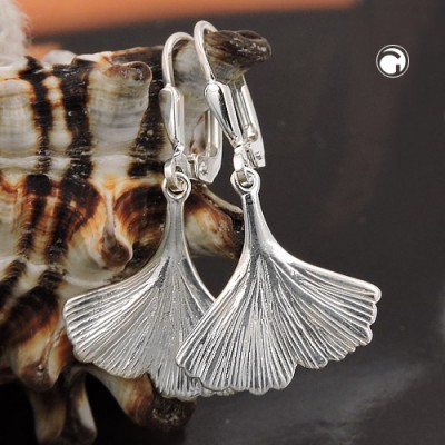 Ohrring Ginkgo-Blatt 925 Sterlingsilber