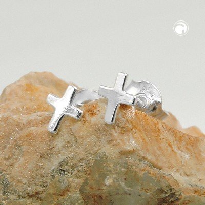 Ohrstecker kleines Kreuz 925 Sterlingsilber
