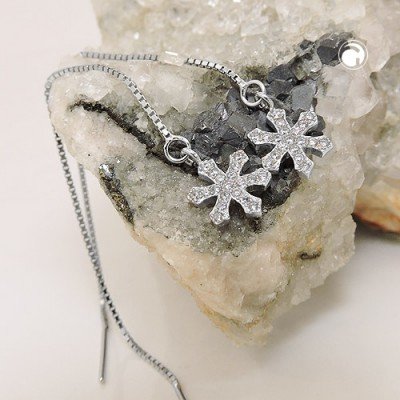 Durchzieher mit Zirkonias 925 Sterlingsilber