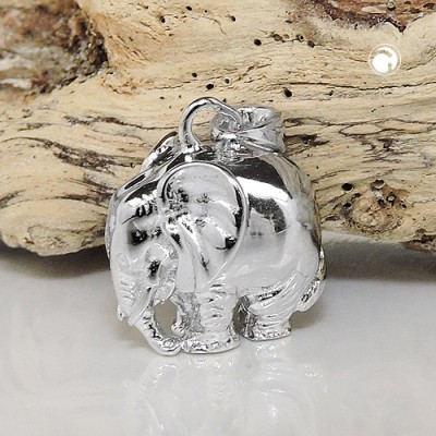 Anhänger Elefant massiv 925 Sterlingsilber