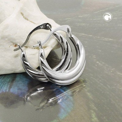 Creolen Ohrringe mit Muster 925 Sterlingsilber