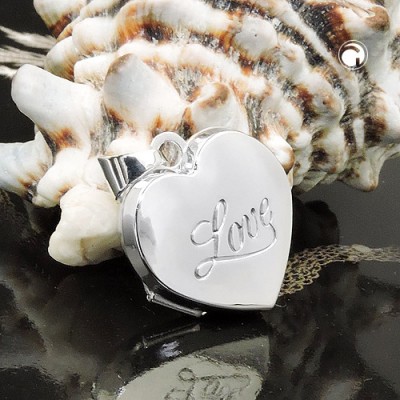Anhänger Medaillon Herz Love 925 Sterlingsilber
