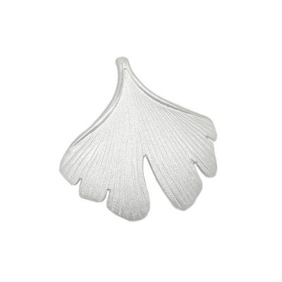 Anhänger Ginkgoblatt matt-glänzend 925 Sterlingsilber