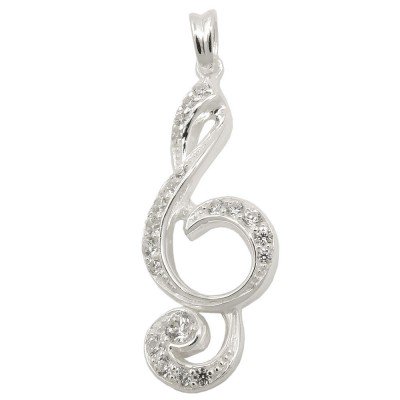 Anhänger Notenschlüssel 925 Sterlingsilber