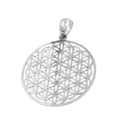 Anhänger Blume des Lebens glänzend 925 Sterlingsilber