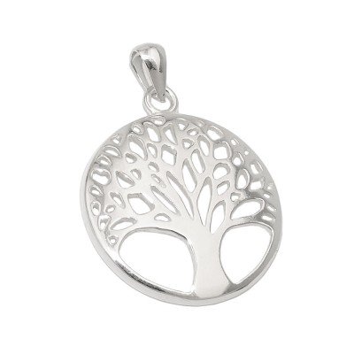Anhänger Lebensbaum glänzend 925 Sterlingsilber