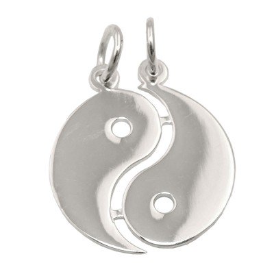 Anhänger Doppel Yin-Yang glänzend 925 Sterlingsilber
