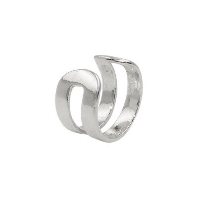 Ohrklemme Ohrring ear cuff Doppelsteg glänzend 925 Sterlingsilber