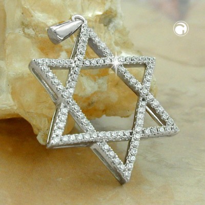 Anhänger David-Stern 925 Sterlingsilber