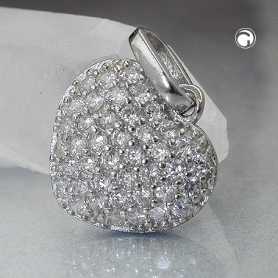 Anhänger Herz Zirkonia 925 Sterlingsilber