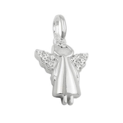 Anhänger Engel mit Zirkonias glänzend 925 Silber